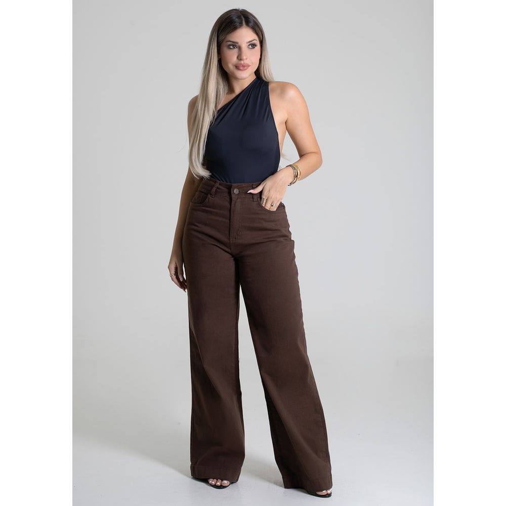 Calça Sarja Sawary Wide Leg - 280133
