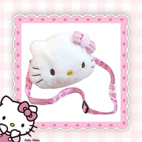 Bolsa de Ombro Hello Kitty Branca Pelucia c/ Alça Fofa | Fashion | Acessórios | Meninas | Kawaii | Presente | Sanrio