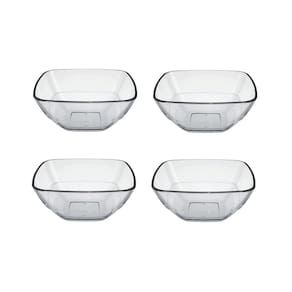 Kit 4 Saladeiras Bowl Bacia Vidro Tigela Quadre Duralex 2,7L