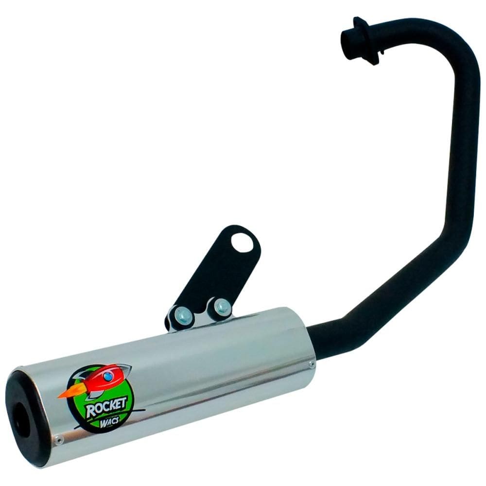 Escapamento Curva + Ponteira Wacs Rocket CG 150 Titan ESD 04/08