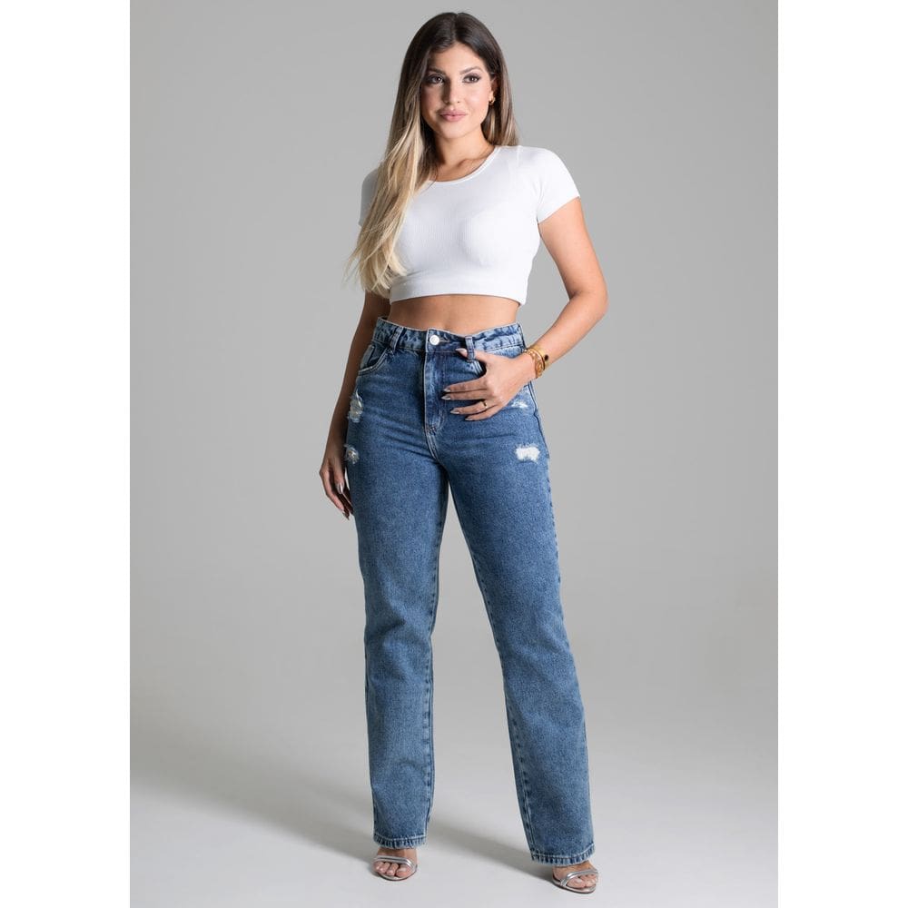 Calça Feminina Reta Jeans