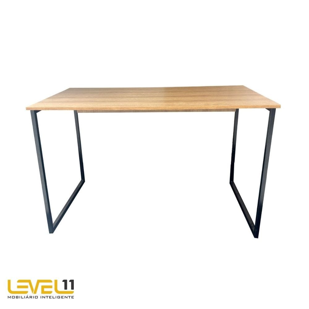 Mesa Escritório Estilo Industrial 120cm X 60cm Tampo Madeira