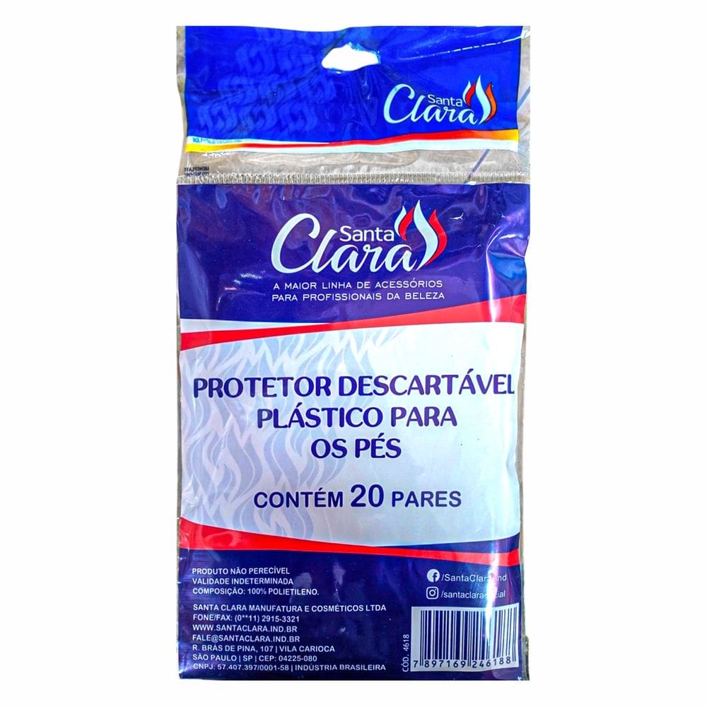 Protetor Descartavel Pes C/20 Ref4618 Santa Clara