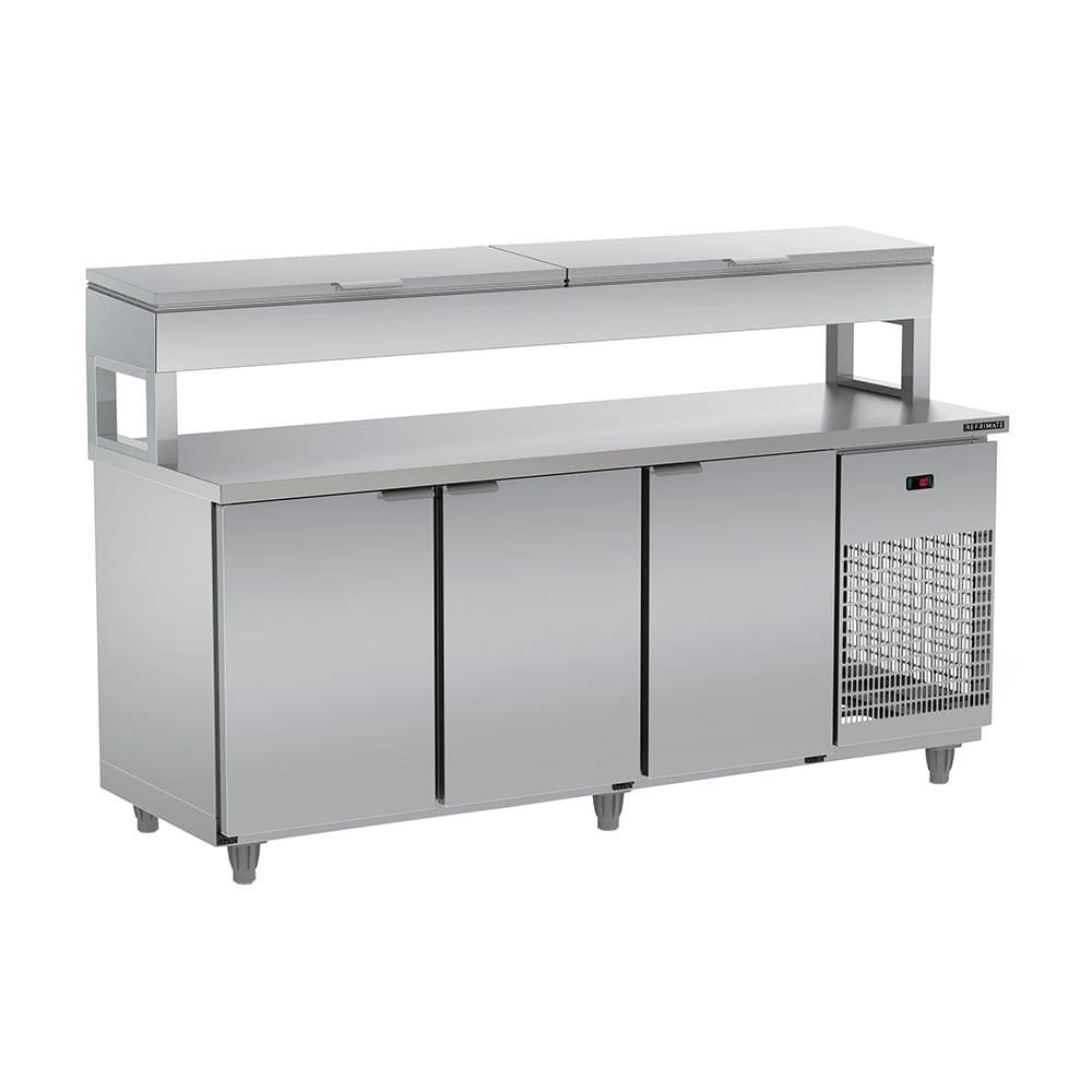 Balcão de Serviço Refrigerado Condimentador 200cm Com 7 Cubas de 1/2 Bsrc2000 220v - Refrimate