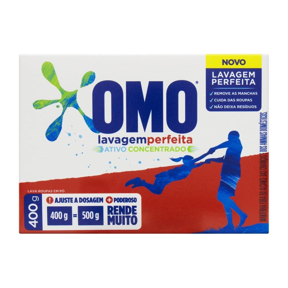 Sabao Po Omo Dt Lavagem Perfe Cart 400G