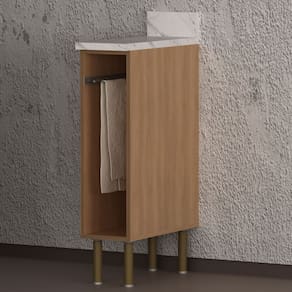 Balcão Porta Toalhas para Cozinha 20cm Freijó CZ3130