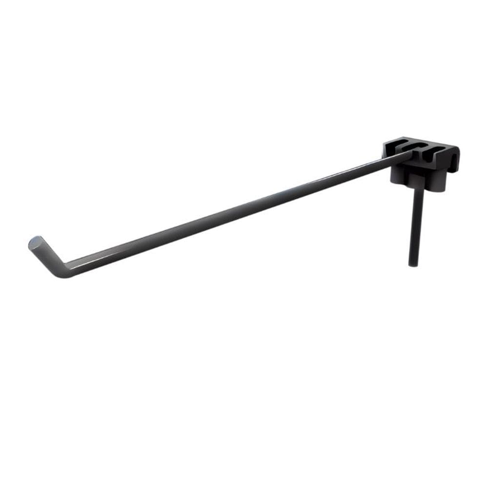 Ganchos para tela 10 cm c/suporte Plástico Kit 10 pç Preto