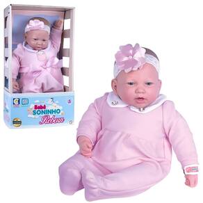 Boneca Bebe Reborn Soninho Menina com Tiarinha