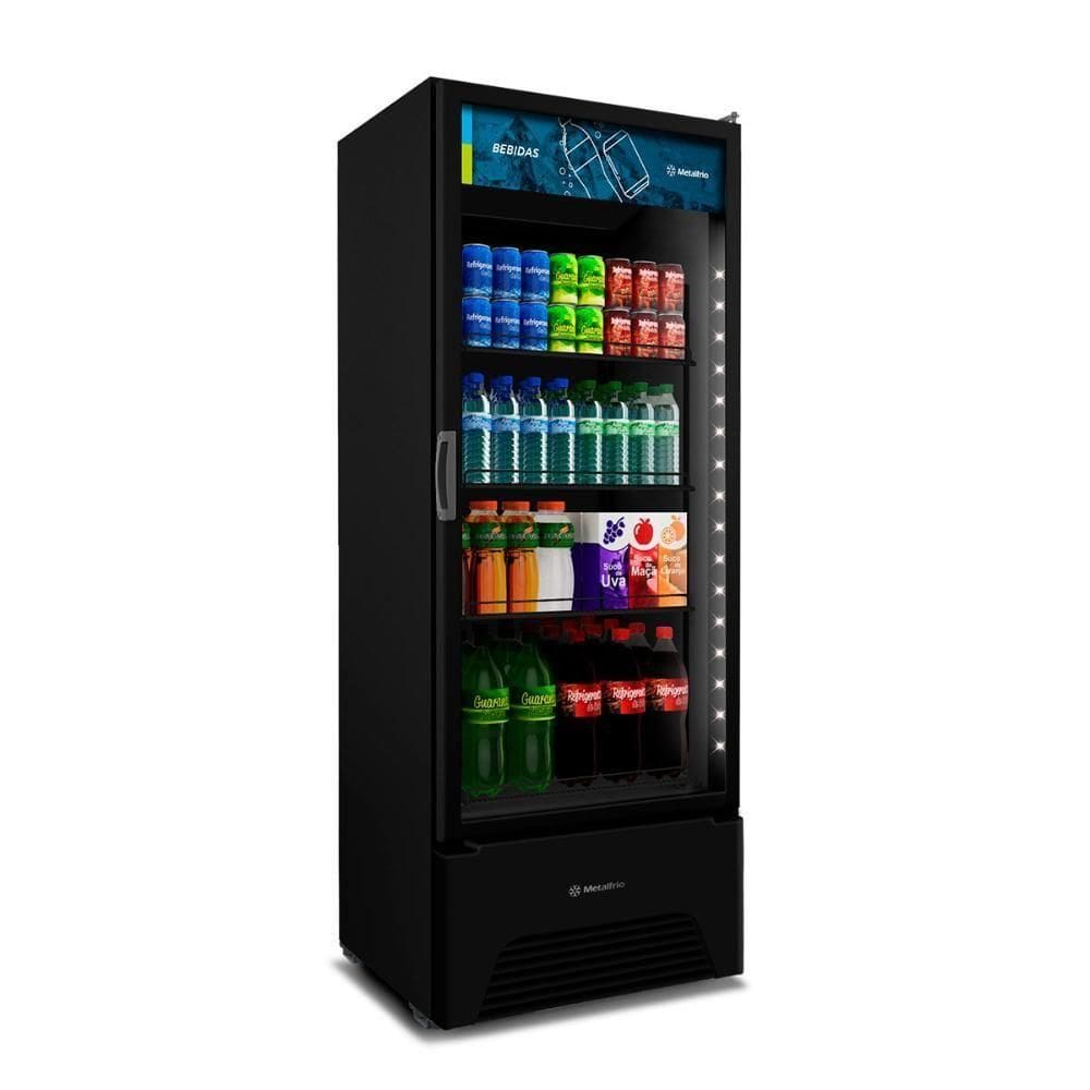 Refrigerador Expositor Vertical Bebidas 220v Vb52ah Optima All Black 497 Litros - Metalfrio 220v