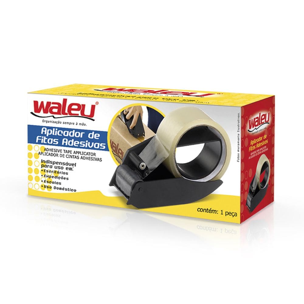 Suporte Fitas Aplicador Preto Waleu - Prático e Organizado