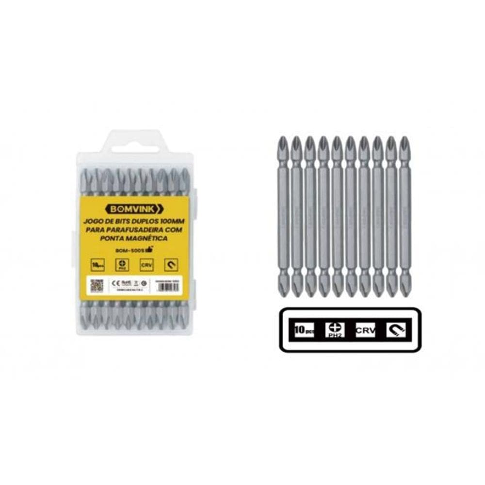 Jogo De Bits Duplos 100Mm - Bom-5005