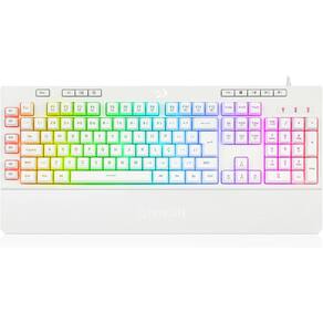 Teclado Gamer Redragon Shiva Lunar White K512w-rgb - Branco