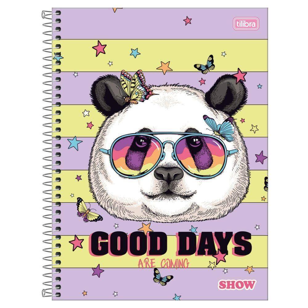 Caderno Espiral Capa Dura Universitário A4 1 Matéria 80 Folhas Feminino Show Tilibra Estampa 3