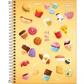 Caderno Espiral Capa Dura Universitário 1 Matéria Taste 80 Folhas Tilibra Amarelo