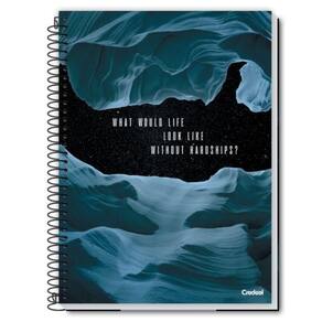 Caderno Espiral Capa Dura Universitário A4 80 Folhas 1 Matéria Credeal Estampa 4