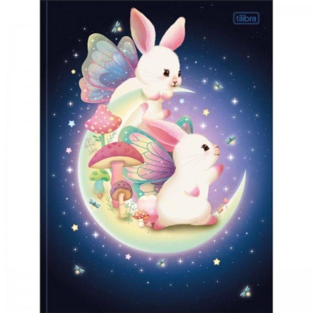 Caderno Brochura Universitário Capa Dura A4 1 Matéria 80 Folhas Bunnyfly Tilibra Estampa 3