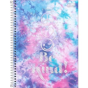 Caderno Capa Dura Colegial Good Vibes 160 Folhas 10 Matérias Tilibra Estampa 4