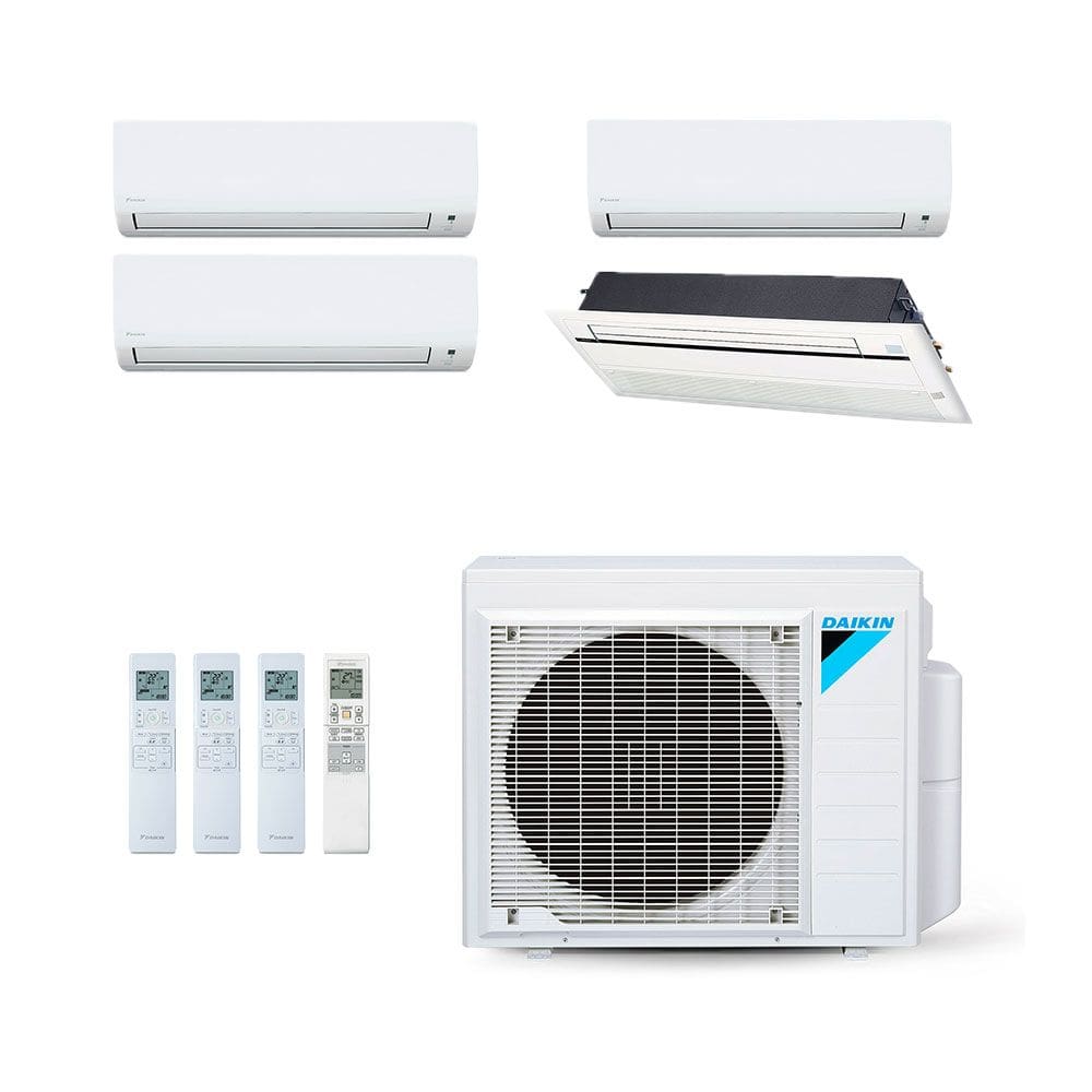 Ar-Condicionado Multi Split Inverter Daikin 34.000 (2x Evap HW 9.000 + 1x Evap HW 12.000 + 1x Evap Cassete 1 Via 18.000) Quente/Frio 220V