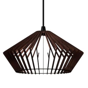 Luminária Teto Tipo Pendente Dejavu Mdf Completa - Luminária Teto Tipo Pendente Dejavu Mdf Completa - Cor:marrom