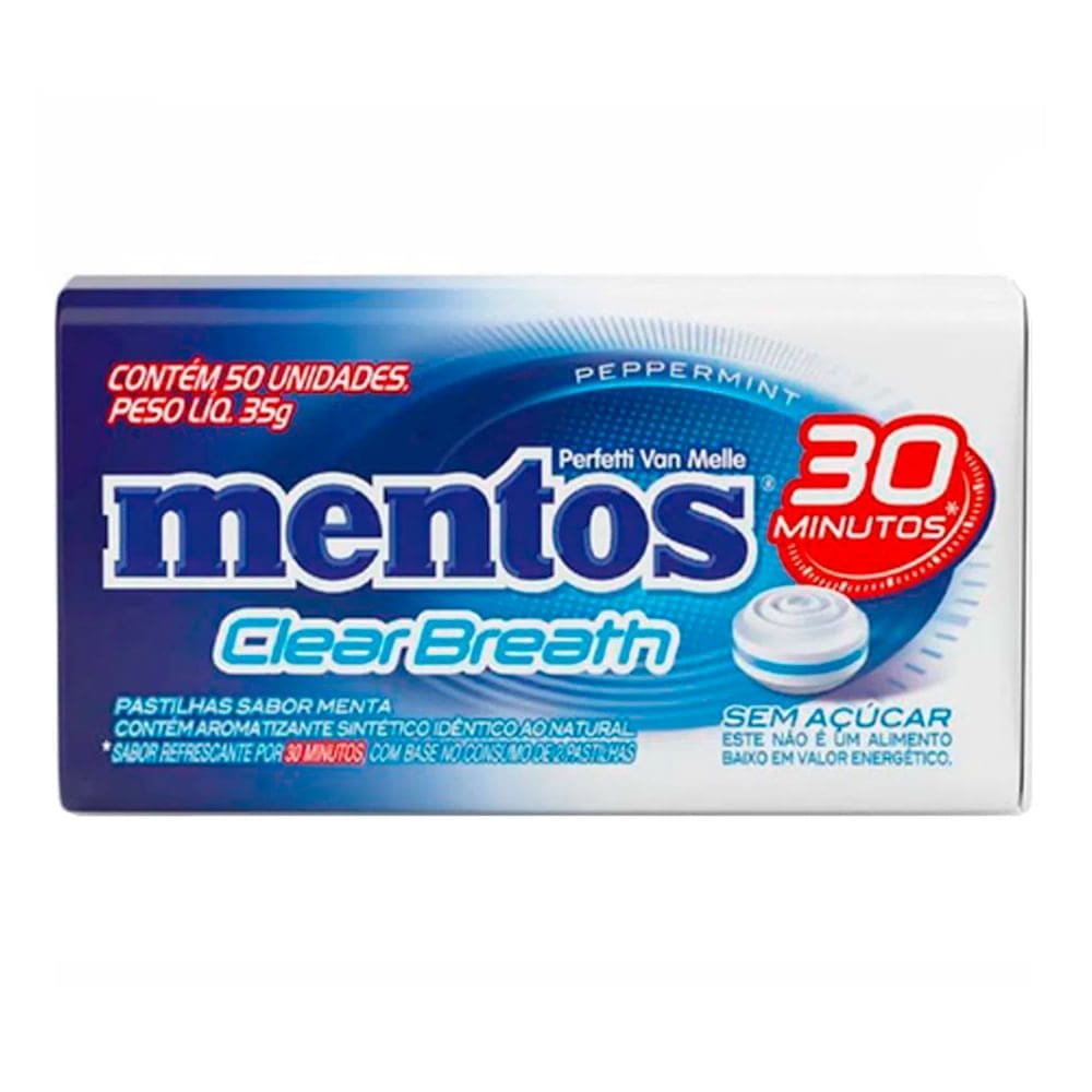 Pastilhas Mentos Peppermint 35g