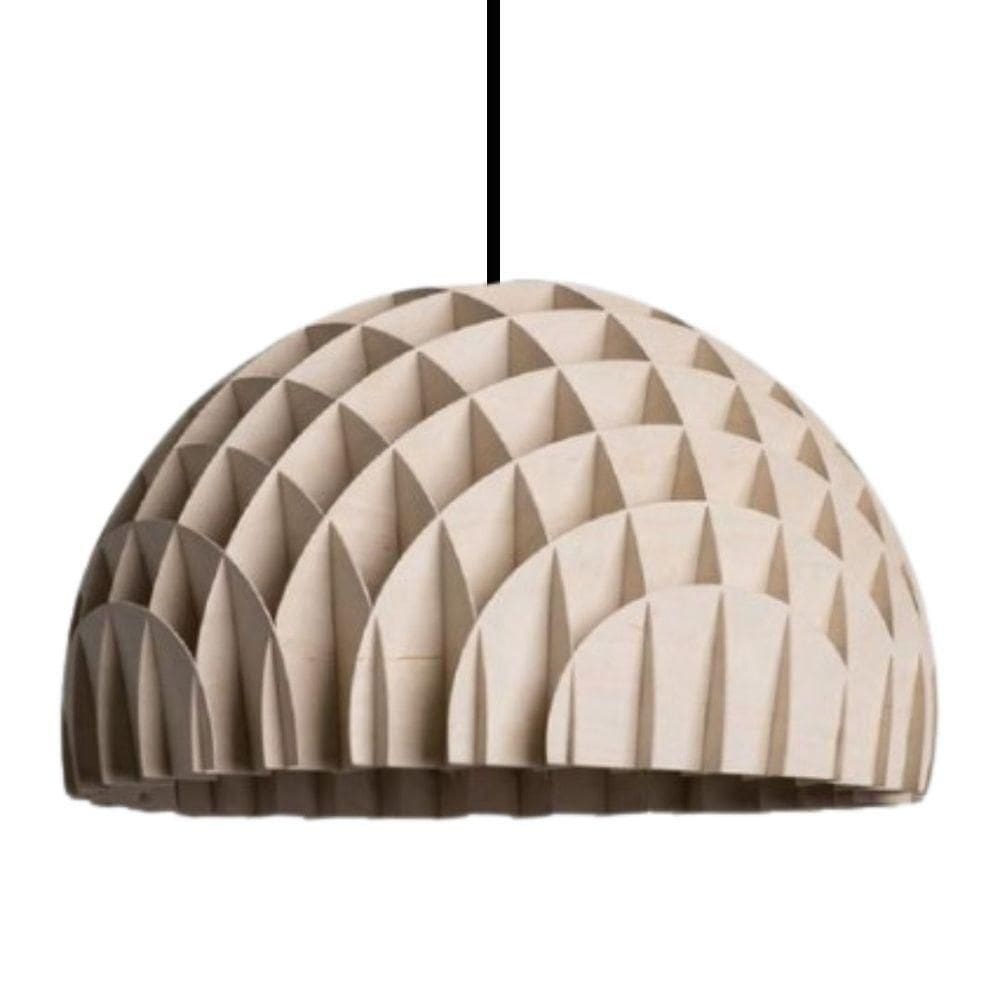 Luminária Teto Tipo Pendente Colméia Mdf - Completa Cor: Mdf Cru