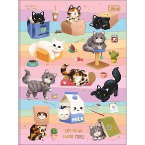 Caderno Brochura Capa Dura Universitário Purrfect Cats 80 Folhas Tilibra Estampa 4