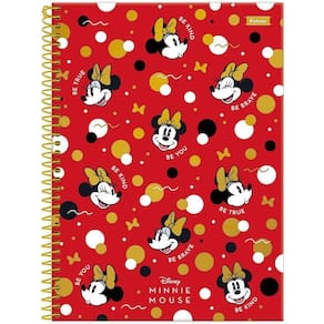 Caderno Espiral Capa Dura Universitário 1 Matéria Disney Minnie Mouse 80 Folhas Foroni Estampa 2