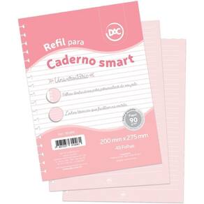 Bloco Para Fichário Refil Para Cadernos Smart 48 Folhas