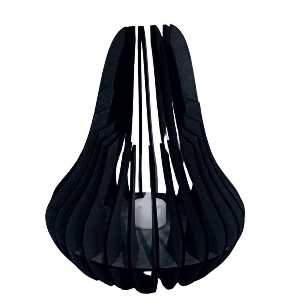 Castiçal Talismã Com Vela Eletrônica - Preto