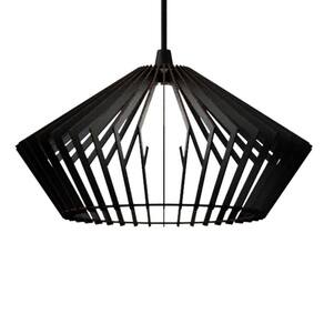 Luminária Teto Tipo Pendente Dejavu Mdf Completa - Luminária Teto Tipo Pendente Dejavu Mdf Completa - Cor:preta