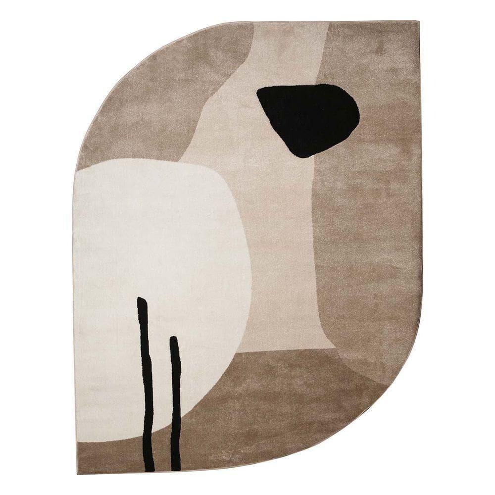 Tapete Sala Turco Waves 01 Bege-marrom 2,00x2,50m Orgânico Edantex