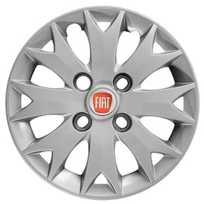 Jogo 4 Calota Aro 13 Fiat Palio Fire Economy Flex 2014 Prata