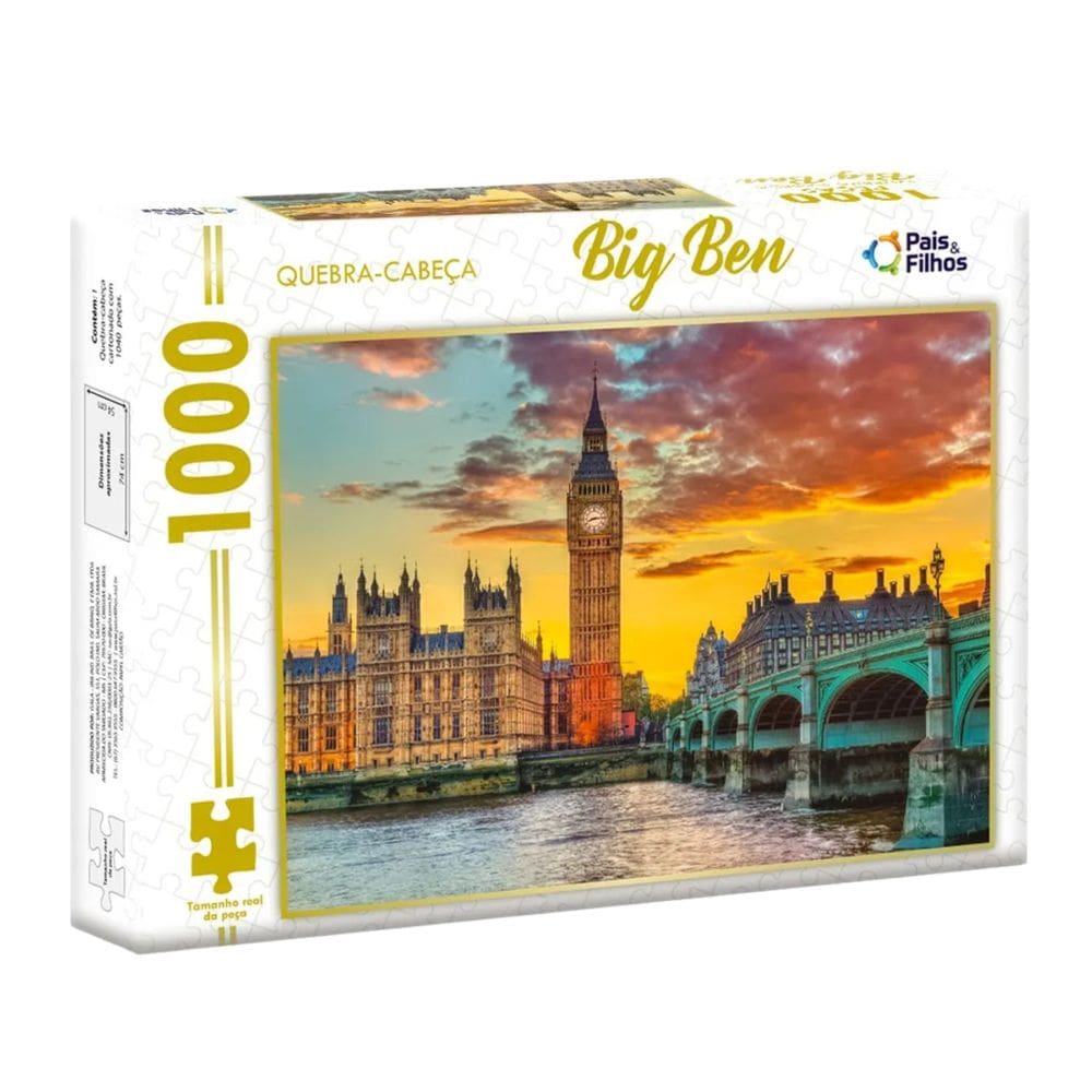 Quebra-Cabeça Puzzle 1000 Peças Big Ben Londres - Pais & Filhos