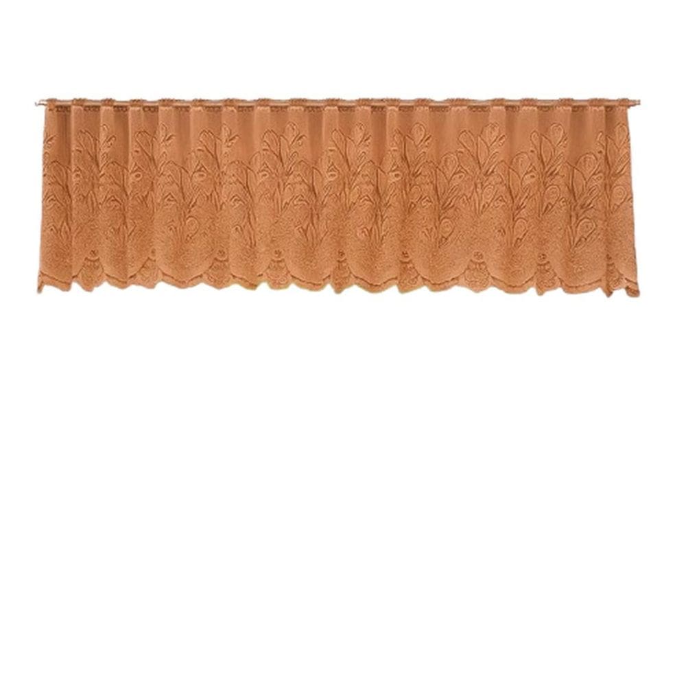 Cortina Renda Cascata Bando Reta Veneza Cozinha 0,60X3,00