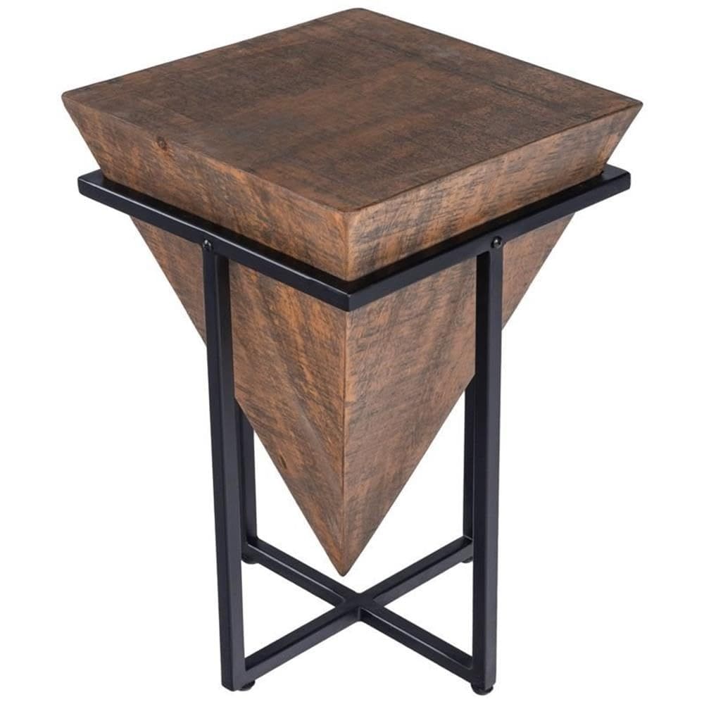 Accent Table Butler Gulnaria em madeira natural e metal