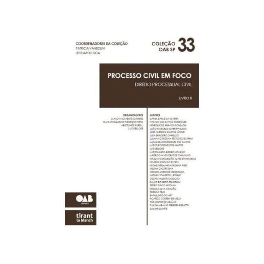 Processo Civil Em Foco - Livro Ii - 2025 - Vol. 33