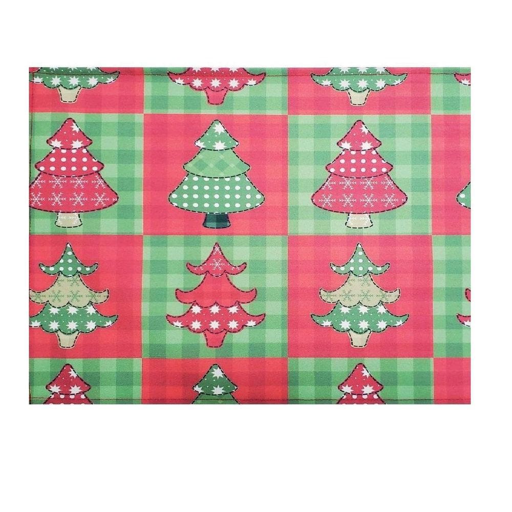 Kit 4 Jogos Americanos Retalho Árvore De Natal 43cmx34cm