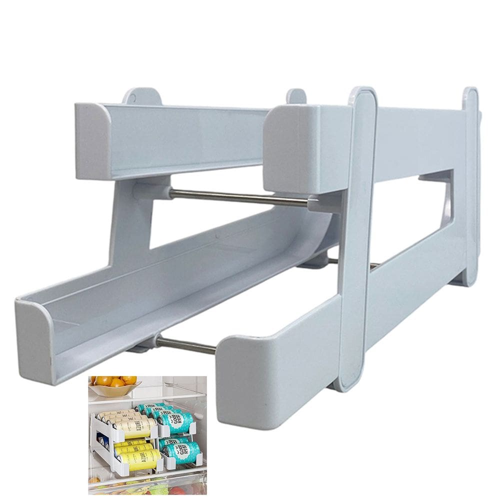 Suporte Organizador Geladeira Lata Bebida Armazenamento Despensa Suco Refrigerante Prateleira Multiuso Resistente