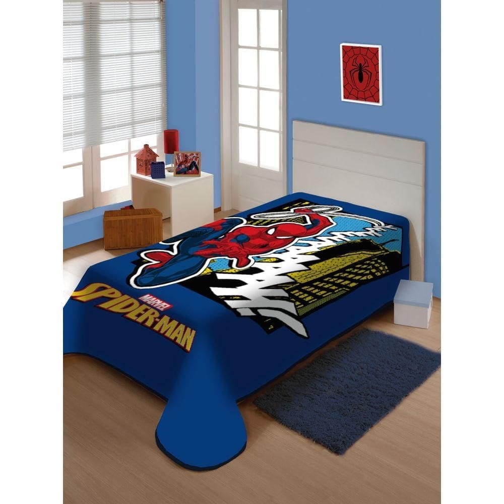 Cobertor Raschel Plus Homem Aranha 1,50x2,00m - Jolitex