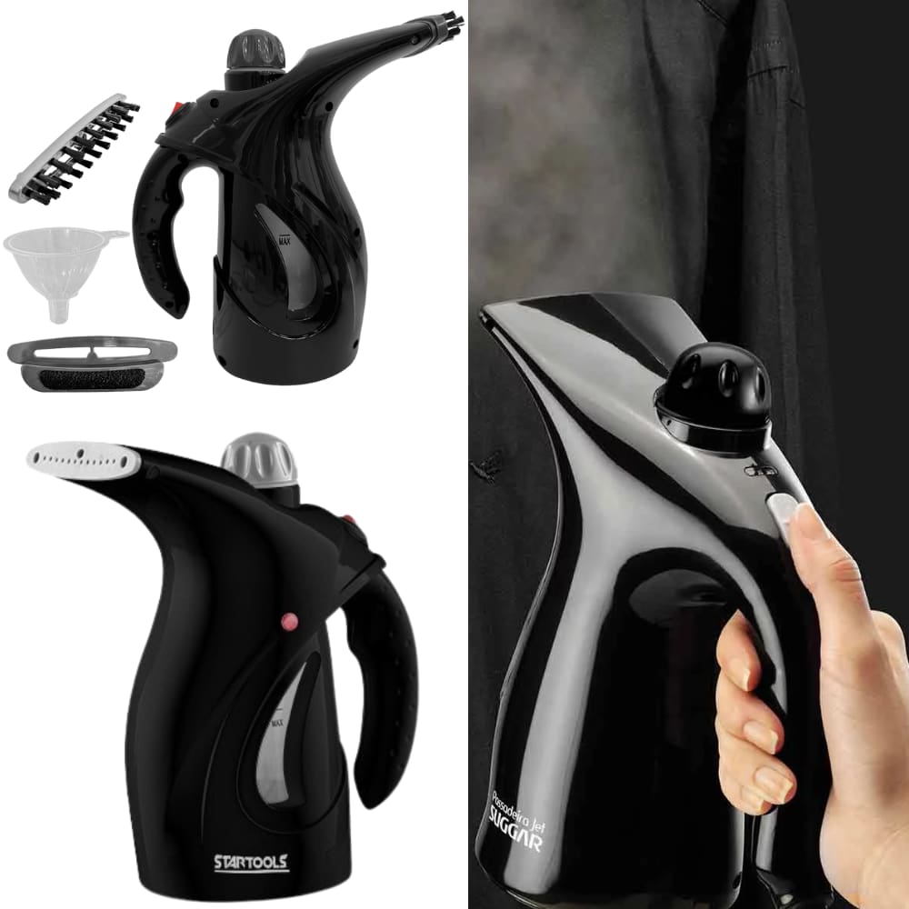 Passadeira A Vapor Profissional Portàtil de Roupa Camisa Vestido 800W 127V Preta