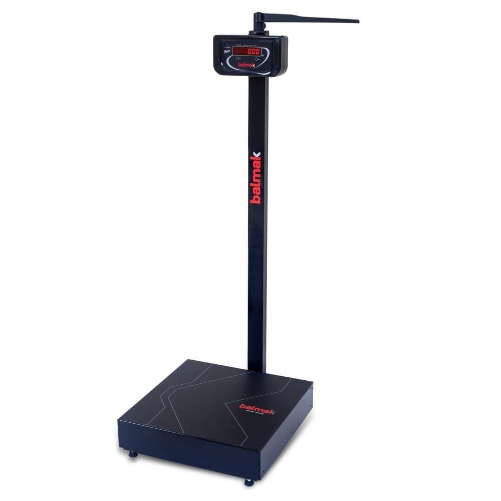 Balança Digital Antropométrica Balmak Preto para Pesar e Medir Pessoas Bivolt BK-200FAN FITNESS