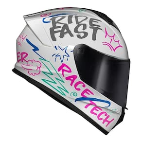 Capacete Race Tech Sector Sky Music Amarelo Neon