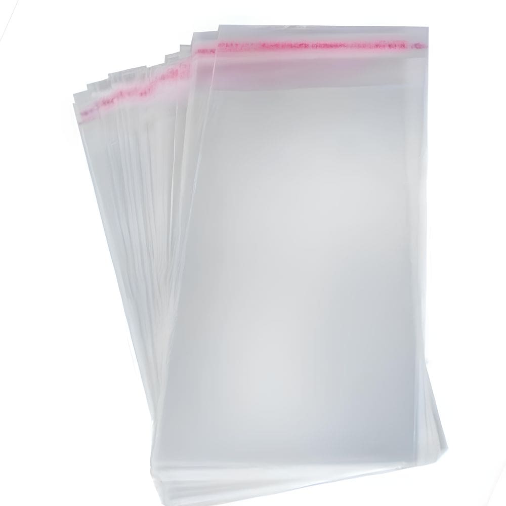 Saco Adesivado Plástico Transparente 12x20+3cm Com 1.000 Unidades