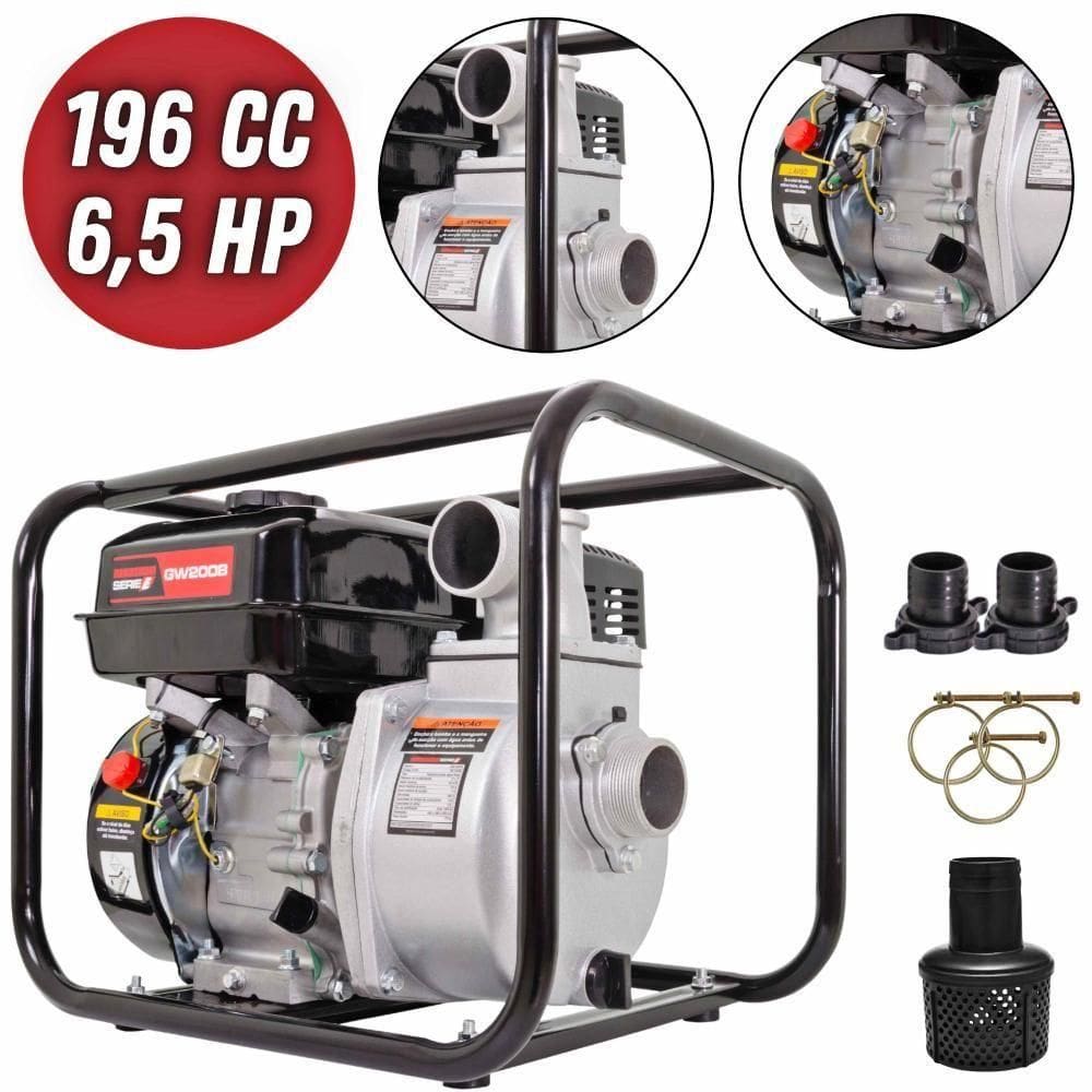 Motobomba Gw200b 2&quot; à Gasolina 196cc 6,5hp 4t 25mca