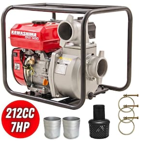 Motobomba à Gasolina 4t 212cc 7hp 26mca Com Saída De 3 Pol