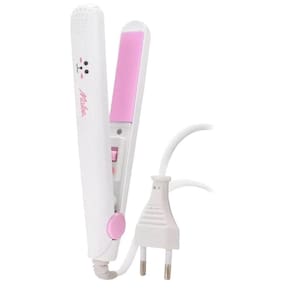 Mini Chapinha Prancha Franja Barba Portátil Ceramica Branco