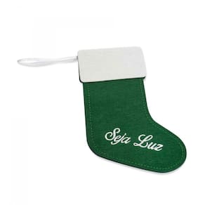 Porta Talher De Natal Bota Seja Luz Verde E Branco 20X14Cm