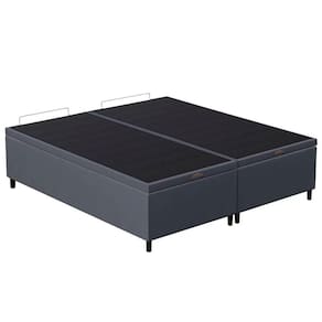 Base Cama Box Baú Casal Queen 158cm Hit I02 Suede Cinza