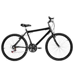 Bicicleta Masculina Aro 26 Mtb Alumínio Colorido 18 Marchas Cor Preta