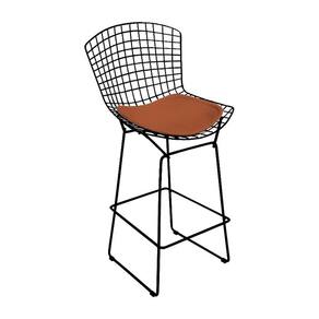 Banqueta Bertoia Preta D80 Assento Cobre Cor Marrom
